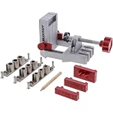 Milescraft 1334 Joint Master &ndash; Self-Clamping Aluminum Doweling Jig. Creates Edge, Corner, and Surface Joints. Includes Centering Spacers. For 1/4in, 5/16in, and 3/8in Dowel Pins