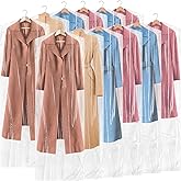 Patelai 120 Pcs 72 Inch Long Dry Cleaning Bags for Clothes Dress Clear Garment Bags for Hanging Clothes Plastic Storage Cover Transparent Dust Cover for Laundrette Suits Wedding Gowns Coats Uniforms