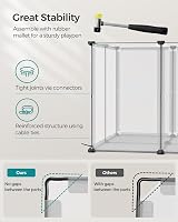 SONGMICS Pet Playpen with Floor 145 x 72 x 57 cm White LPC007W01 view 6