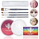 Anka Bella Professional Washable Face Paint,Non-Toxic Water Activated Face Painting Kit,Fast Drying,Gift for Birthday Parties/Halloween/Carnival(Colorful Rainbow set)