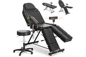 ABTSalon Tattoo Chair for Client Lash Chair Lash Bed Spa Chairs for Esthetician Facial Beds for Esthetician Bed Hold Up to 400lbs