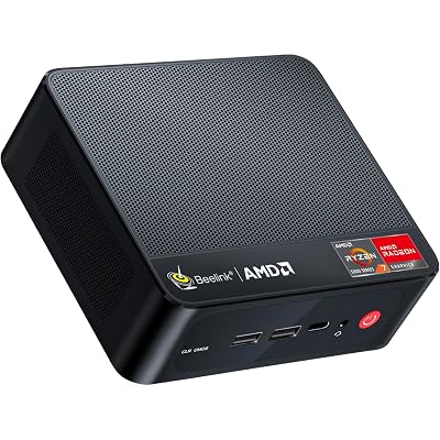 Beelink SER5 Mini PC,AMD Ryzen 5 5500U(up to 4.0 GHz,6C/12T),Mini Computer with 16GB DDR4/500GB M.2 PCle4.0 SSD,Support Triple Screen Display,WiFi6,BT5.4,Type-C,2.5Gbps LAN