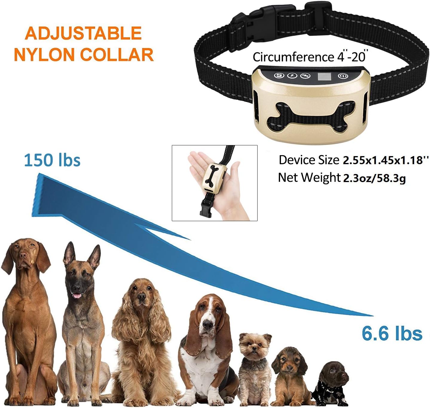 Awaiymi Bark Collar 2 Pack Upgraded 7 Sensitivity Rechargeable Dog Barking Collar Beep/Vibration/Safe Shock Or No/Anti Bark Reflective Collar for Small Medium Large Dogs : Kitchen & Dining