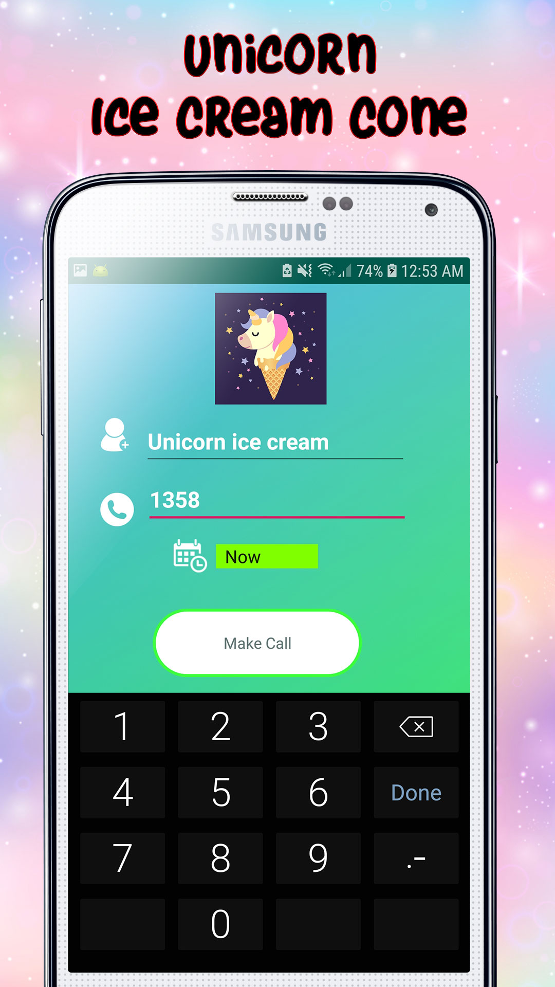 A Real Live Voice Call From A Unicorn Ice Cream Cone - Free Fake Phone Call ID PRO 2019 - PRANK FOR KIDS! - Thumbnail 3