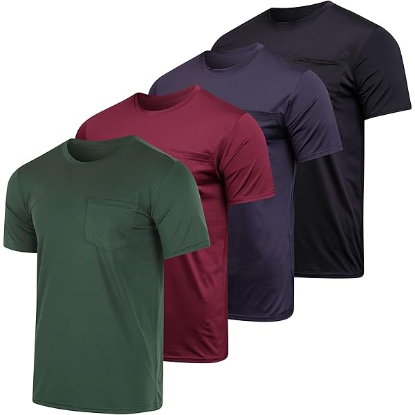 SHOHELL Pocket T Shirts for Men - Cotton Men's T-Shirts, Multipack