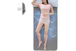 REAENG Grounding Mat for Bed, Grounding Sheets Blanket with Grounding Cord, Earthing Mat Grounding Pad, 95% Cotton+ 5% Silver(GREY, 27 * 52inch)