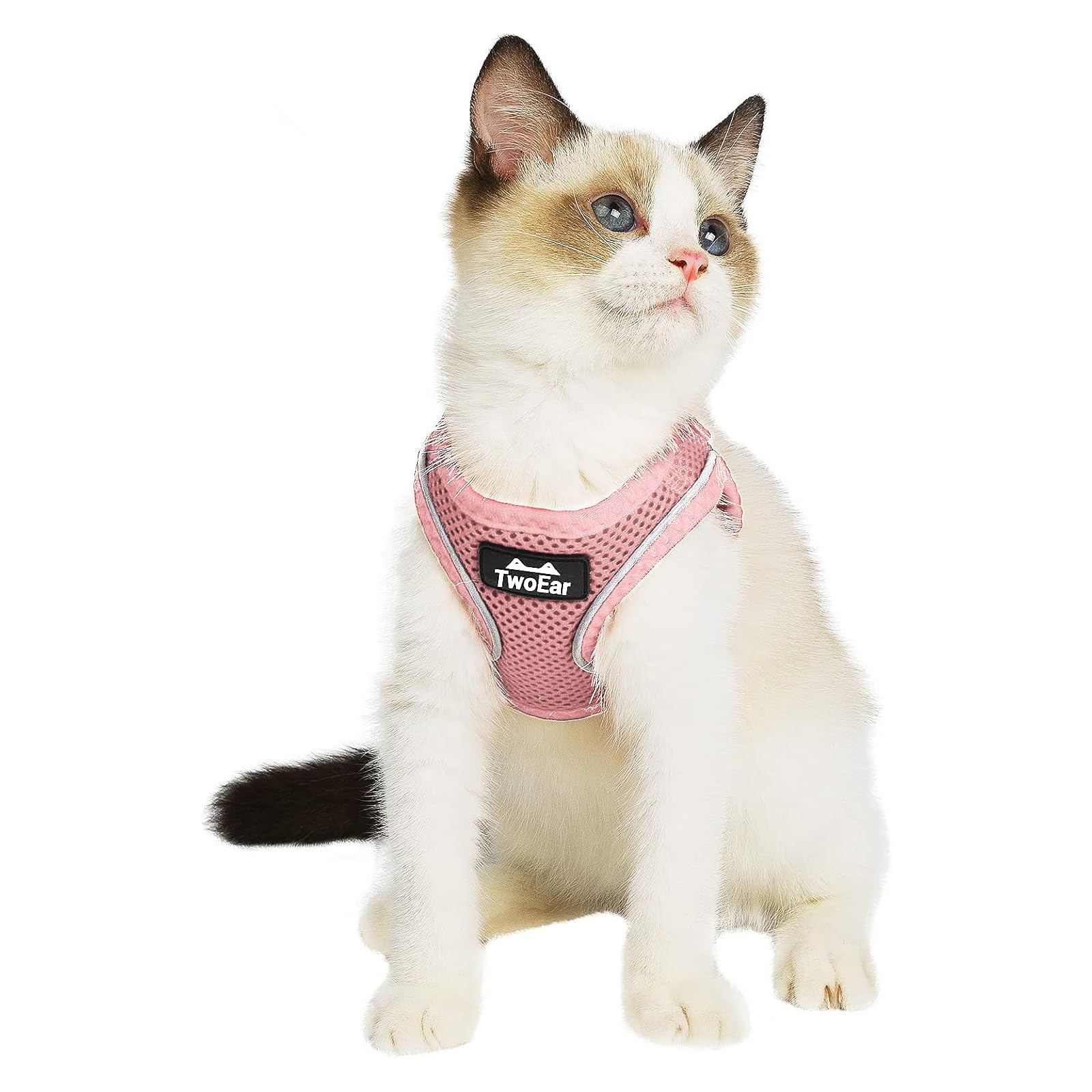 Photo 1 of TwoEar Cat Harness Escape Proof, Soft Dog Vest Harness Adjustable, Breathable Mesh Step-in Puppy Walking Jacket Reflective Easy Control for Extral Small Pets for Outdoor Walking(XXS, Pink)
