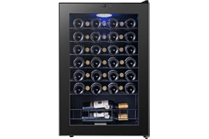 Yeego 46 Bottle Wine Fridge, Wine Cooler Refrigerator | 38-65Â°F Freestanding Wine Cellar with Digital Temperature Control, Double-Layer Glass Door, LED Light for Home, Office & Bar