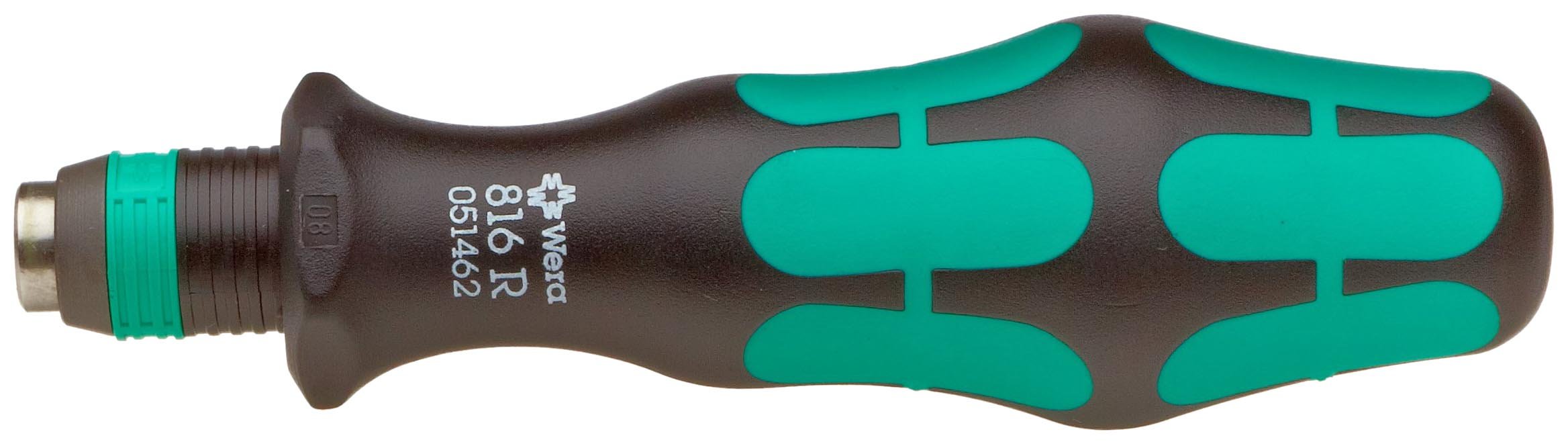 Wera 05073540001 Kraftform 816 R SB Hexagon Premium Plus Bitholding Screwdriver, Rapidator Quick-Release Chuck, Bayonet Blade, 1/4" Head, 119mm Blade Length