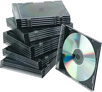 Caja De Cd Q-connect Slim -con Interior Negro -pack De 25 Unidades: Amazon.es: Electrónica