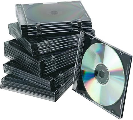 Caja De Cd Q-connect Slim -con Interior Negro -pack De 25 Unidades: Amazon.es: Electrónica