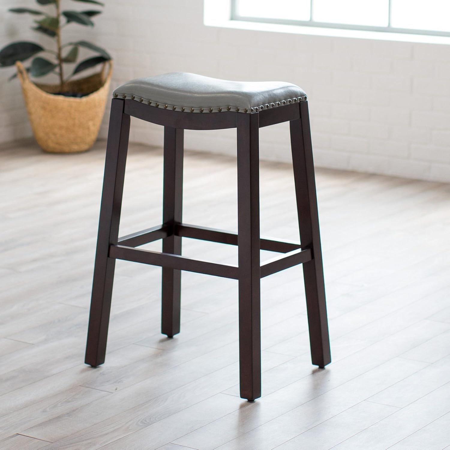 Best Bar Stool 32 Inch Gray Saddle