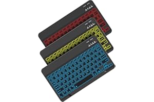 7-Color Backlit Bluetooth Keyboard for iPad Pro 13/12/11/10/9/8/7 inch Generation, iPad Air, iPad mini Tablets, iPhone, Smart