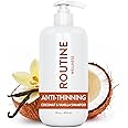 Routine Wellness Anti-Thinning Shampoo for Thinning Hair - Biotin DHT Blocker Women & Men - Color Safe Shampoo for Hair Loss & Healthy Hair - Coconut & Vanilla - 14oz