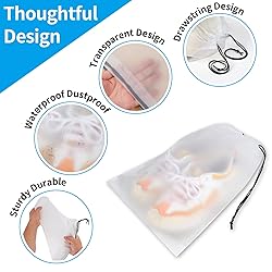 COIDEA, Waterproof Travel Drawstring Shoe Bags for