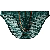 WINDAY Men's Briefs Lace Mesh Low Rise Bikini Briefs Soft Breathable Underwear