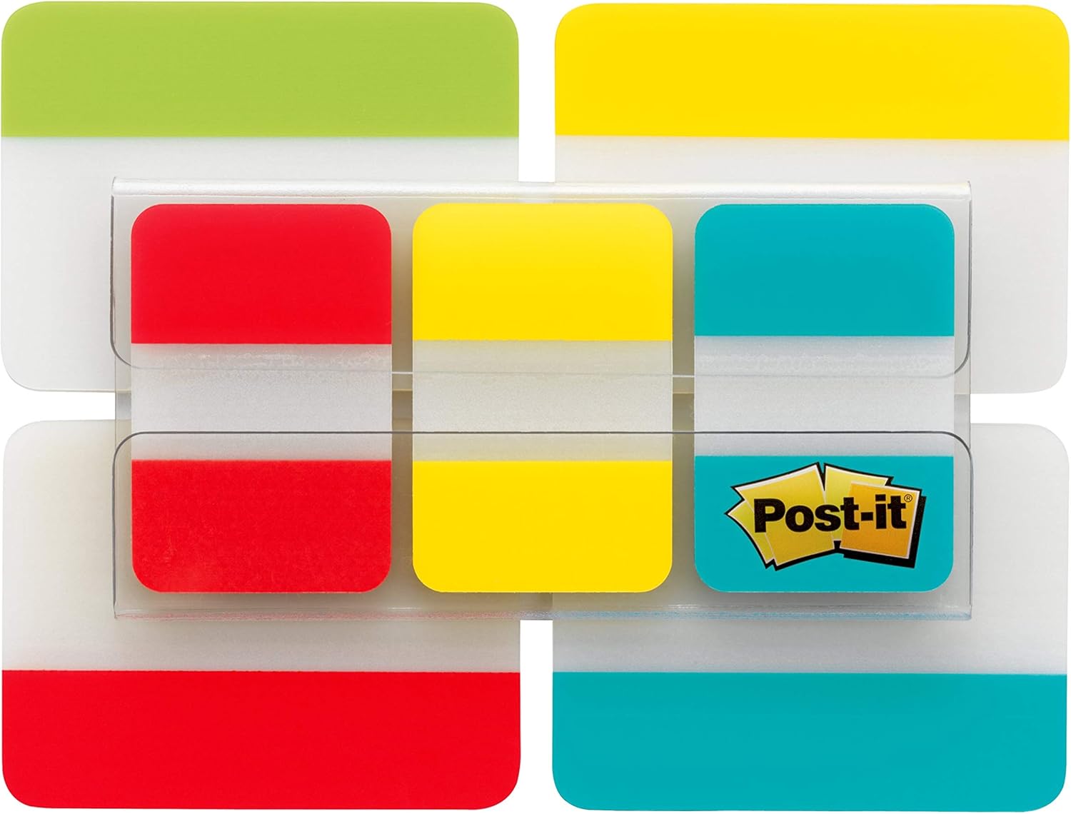 Post-it Tabs Value Pack, Assorted Primary Colors, Durable, Writable, Repositionable, Sticks Securely, Removes Cleanly, 1 in. and 2 in. Sizes, 114 Tabs/Pack, (686-VAD2) : Tape Flags : Office Products