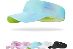 Trodalo Kids Sun Visor Hats for Girls Boys, Lightweight Cooling Stretchy Visor, Packable Sports Hat for Running, Tennis, Golf