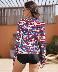 WOWENY Women Rash Guard Long Sleeve Swim Shirts UPF