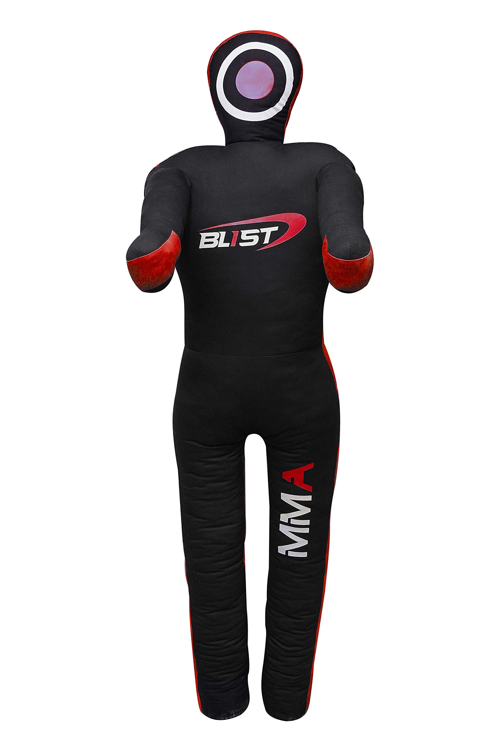 Grappling dummy for wrestling, judo, boxing, bjj throwing, standing position Canvas (UNFILLED) (70" (Inches), Black Red)