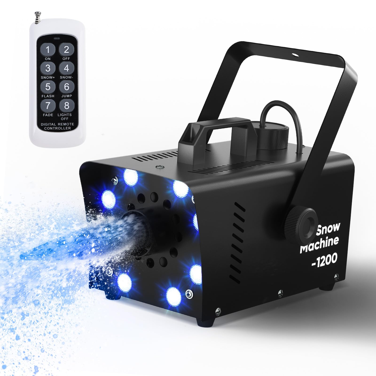 Photo 1 of UPGREY 1200W Snow Machine for Outdoors and Indoors, Fake Snow Maker for Party