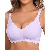 HORISUN Seamless Bra Womens Push Up No Underwire Lace Support Full Coverage Bra