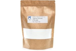 Titanium Dioxide | Cosmetic Grade | Soap Making, Crafts, Paints and Pigment Colorant | Resealable Pouch | PTR-630 16oz 8oz 4o
