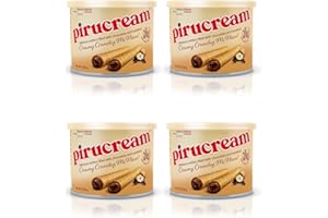 Pirucream Rolled Wafers with Chocolate Hazelnut, Organic Alkaline 100% Cocoa – No Trans-Fat, Preservatives, Colorants or Additives and without Palm Oil (300Gr/ 10.58Oz – 4 Pack Tin)