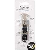 Nite Ize DoohicKey Ratchet Key Tool - Keychain Multitool with Carabiner Clip - Pocket Tool with Ruler, Bottle Opener, Wrenche