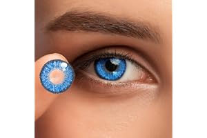 LIBRUVER Colored Contact Storage Case, Organizer Beautiful Favor Halloween Cos-play Ⅷ Blue