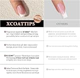 BTArtbox XCOATTIPS White French Tip Press On Nails S Square Pink view 8