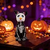 KLIDNFU Skeleton Dog Resin Statue, Skull Pet Figurine Ornament