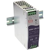 Mean Well WDR-120-24 Industrial DIN Rail Power Supply, Single Output 24VDC, 5A, 120W