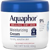 Aquaphor Moisturizing Face and Body Cream with Hyaluronic Acid, 16 OZ | Face and Body Moisturizer for Dry, Sensitive Skin, 48 Hours of Hydration, Non-Comedogenic, Paraben, Dye and Fragrance Free