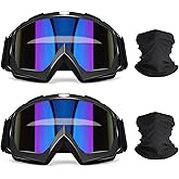 OXG Dirt Bike ATV Motorcycle Goggles, Motorcycle Glasses for Men Motocross Riding Protective Eyewear Ski Goggles