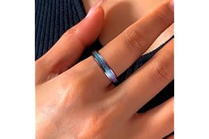 Fidget Rings for Women Men Titanium Steel Spinner Ring for Anxiety Stress Relief Glitter Sandblast Spinning Figit Anxiety Jew