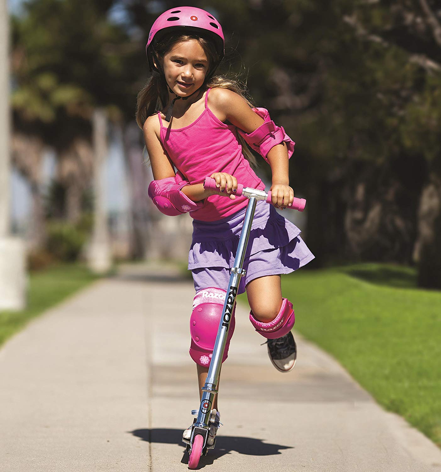 Razor AW Kick Scooter for Kids - Wheelie Bar, Lightweight, Foldable, Aluminum Frame, and Adjustable Handlebars