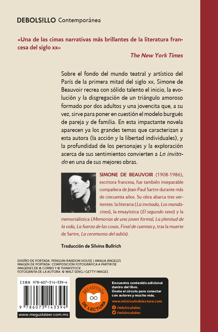 La Invitada Simone De Beauvoir Amazon Com Mx Libros