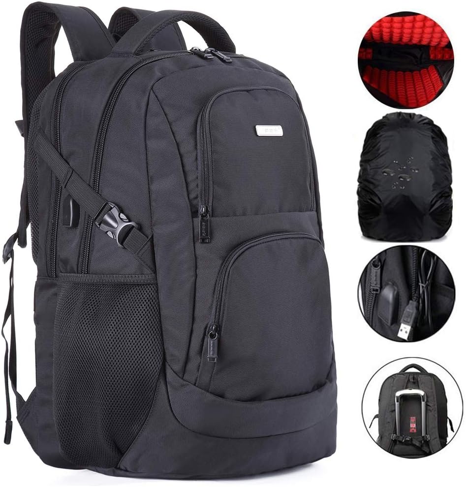 18.4 Inches Laptop Backpack for 18.4 inch Notebook Computer with USB Charging Port &Raincover Bags for sports 50L Travelling bags Briefcases Handbags