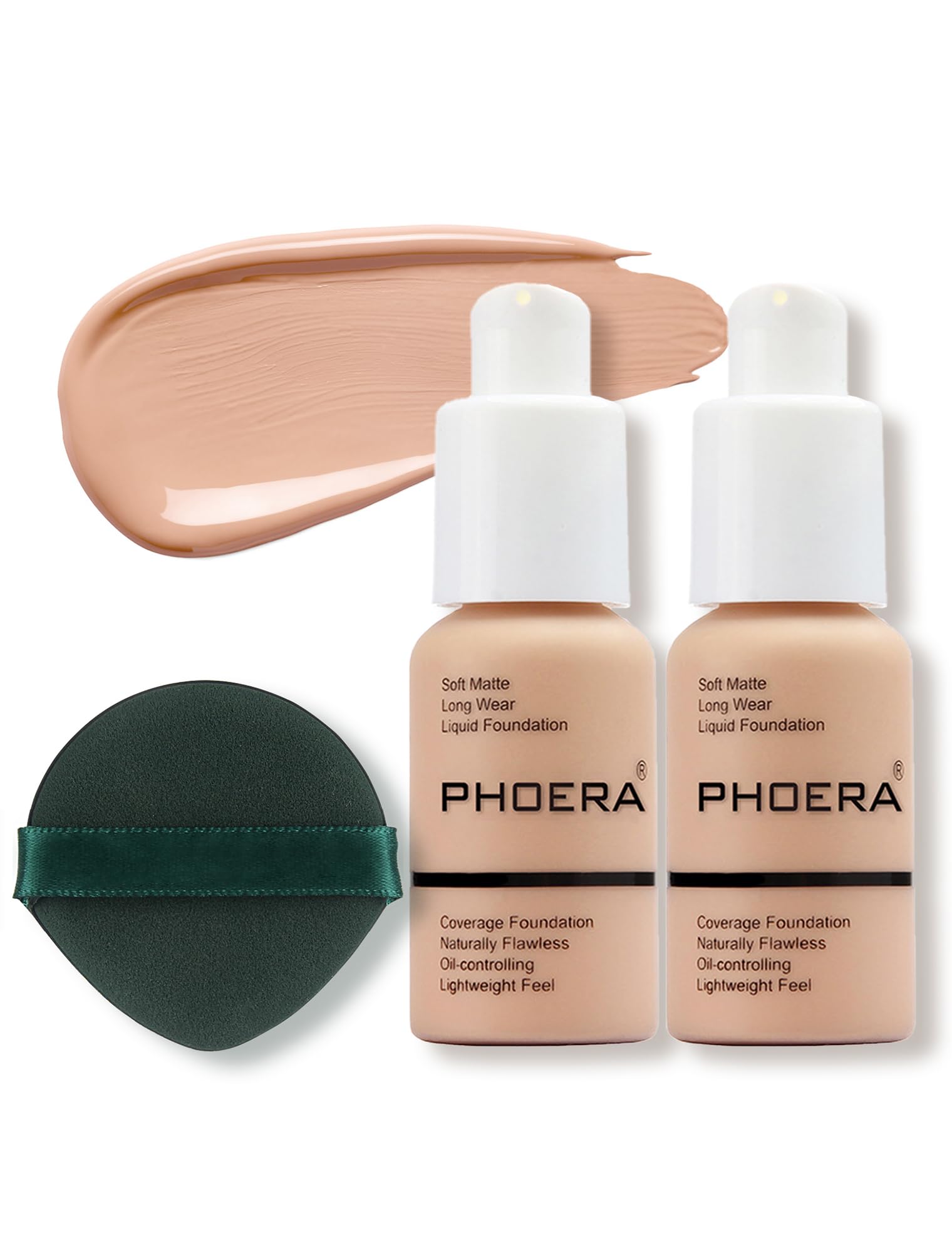 Face Foundation,Liquid Foundation,Foundation Full Coverage Long Lasting Perfect 30ml Matte Oil-Control Concealer 6 Colors Optional,Great Choice and Gift (2PC#103 Warm Peach, 60 ml (Pack of 2))