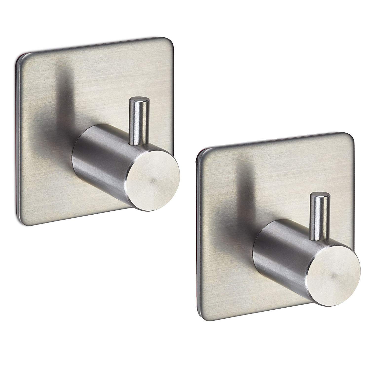2 x Self-Adhesive Wall Hook Pandora 3M Stainless Steel Rust-Free for Kitchen and Bathroom Kitchen Towel Hooks Bathroom Hook Adhesive Hook from SO-TECH®