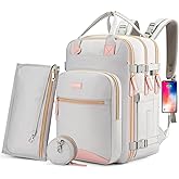 BAGPARKK Diaper Bag Backpack, Multi function Baby Bag with Portable Changing Pad, Pacifier Holder,Waterproof Diaper Bags with USB Charging Port,Anti-Theft Travel Backpack for Mom, Dad, Newborn (Gray)