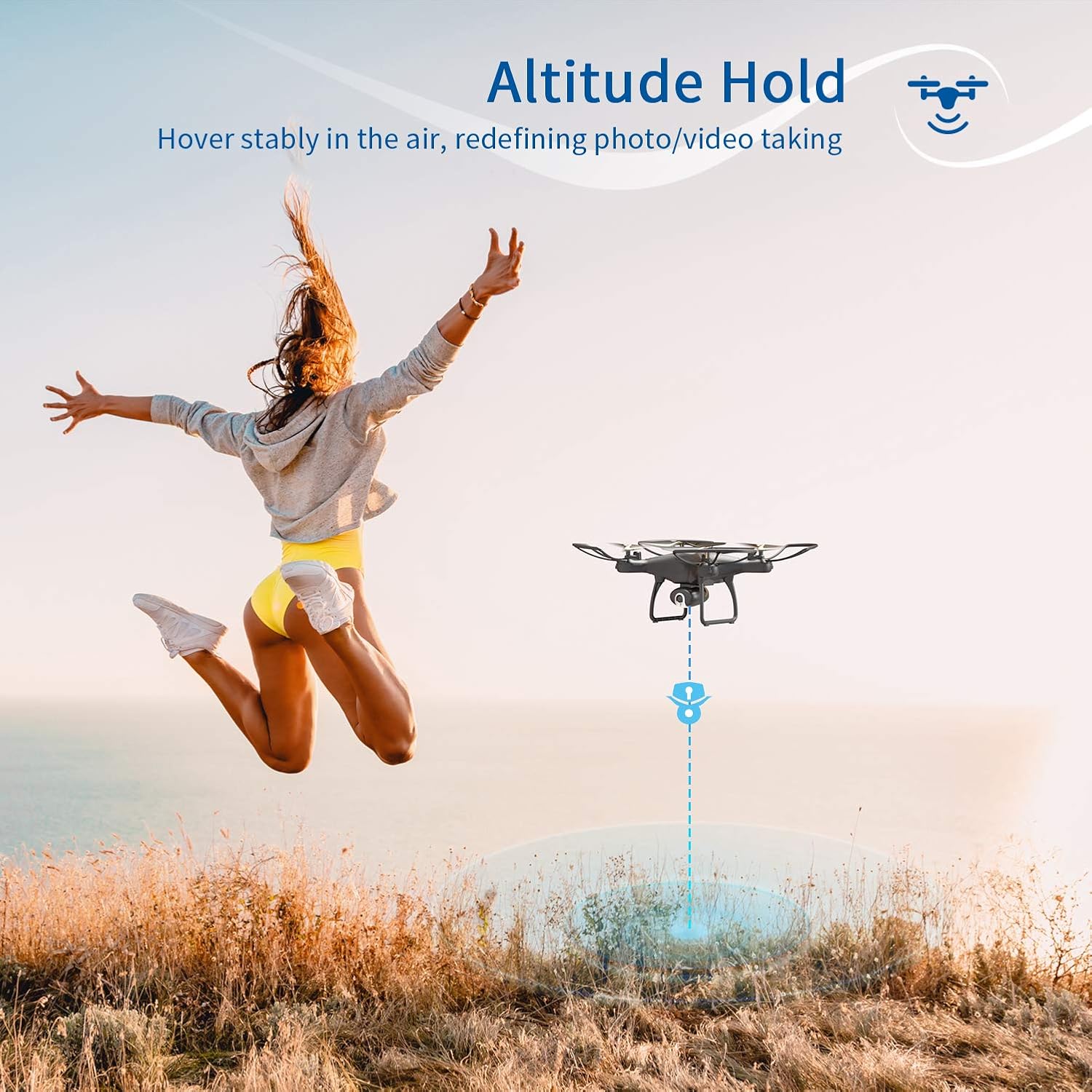 SNAPTAIN SP650 1080P Drone with Camera for Adults 1080P HD Live Video Camera Drone for Beginners w/Voice Control, Gesture Control, Circle Fly, High-Speed Rotation, Altitude Hold, Headless Mode: Toys & Games
