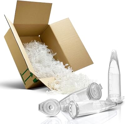 RE-GEN 1.5ml Micro Centrifuge Tubes 500pc Clear Plastic Conical Graduated Snap