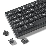 Womier Keyboard Keycaps Jelly, Black Keycaps Clear