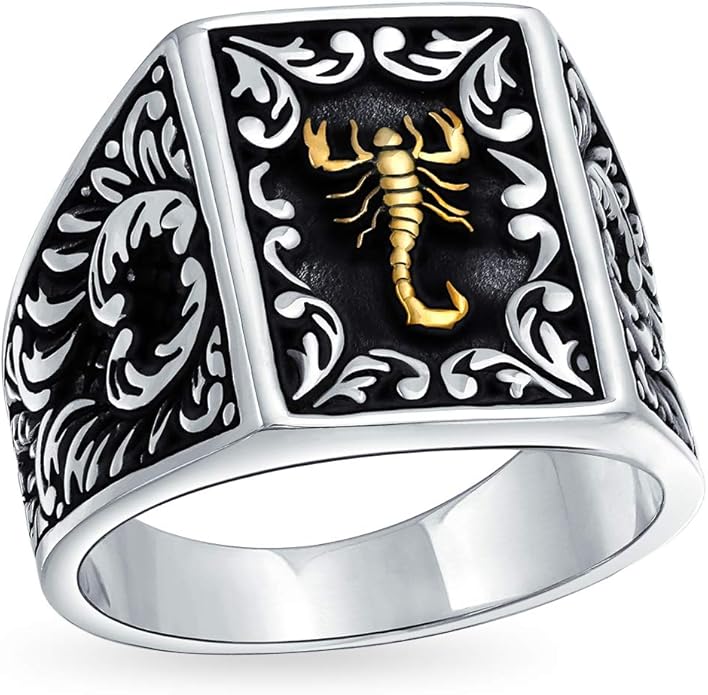 MunkiMix Bagues Pour Hommes Bague Chevalière Carrée En Acier Inoxydable Cadeau De Saint Valentin Personnalisé Pour Lui Homme, Bagues De Mariage Et Bague En Or Avec Gravure