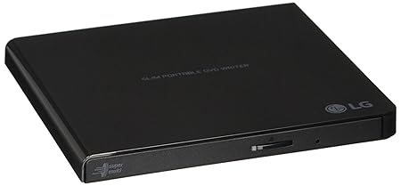 LG Ultra Slim Portable Black DVD Writer (GP65NB60)