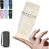 Compact Mini Windproof Travel Umbrella-UPF 50+ Sun & Rain Protection, Small Folding Design Fits in Pocket or Purse, Lightweight Portable with Case for Women, Men & Kids