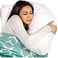 DMI Body Pillow, Side Sleeper Pillow and Pregnancy Pillow with Contoured Support to Eliminate Neck, Back, Hip, Joint Pain and Sciatica Relief with Removable Washable Cover, Firm, U Shape Neck Pillow