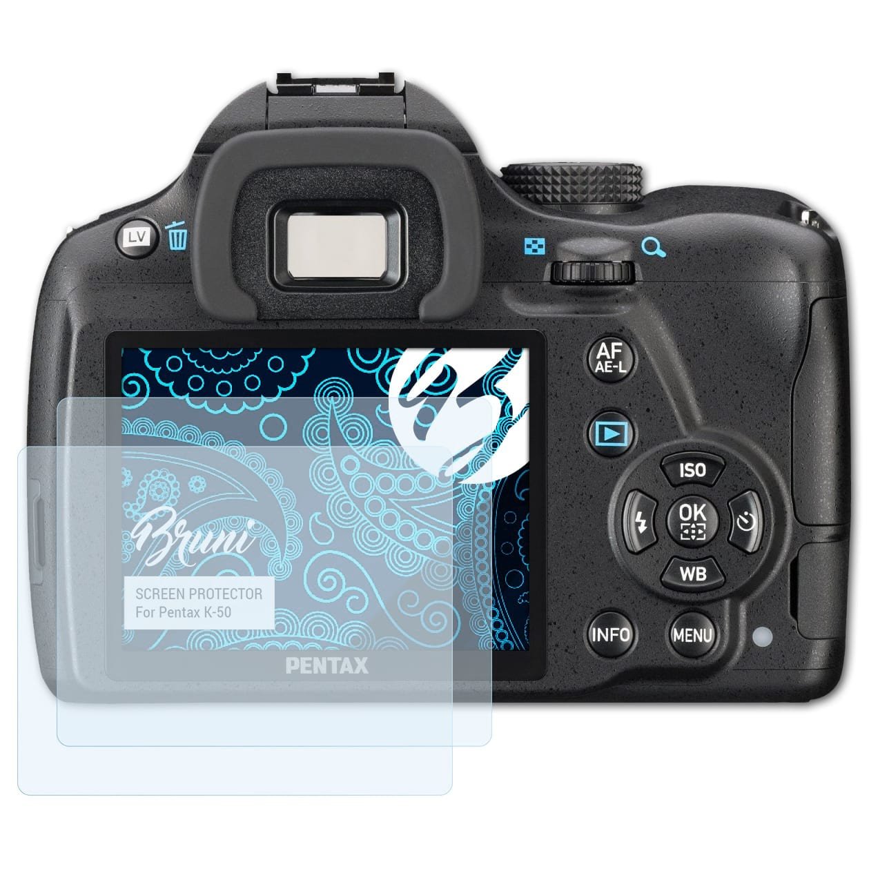 Bruni Película Protectora para Pentax K-50 Protector Película ...